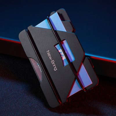 Thẻ đựng kim loại NewBring nam siêu mỏng ví nhỏ chống trộm bàn chải chống khử từ nfc giấy phép lái xe dung lượng lớn