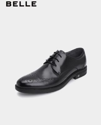 Giày cao cổ cho nam 2019 Giày cao cổ mới chạm khắc Da bò nam Giày công sở Anh 13940AM9