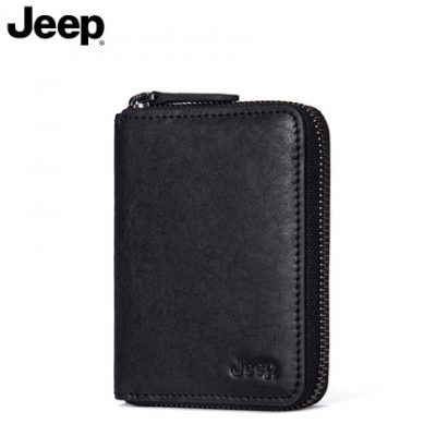 JEEP Ví của nam giới Giới trẻ nam ngắn theo chiều dọc Đàn ông đa năng Dây kéo đa năng Ví kinh doanh Giấy phép lái xe Ví tiền