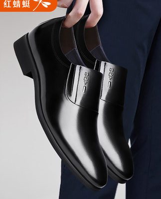 Giày da chuồn chuồn đỏ nam mùa đông cộng với nhung giày cao cổ nam bên trong giày cao cổ nam kinh doanh thương hiệu giày nam