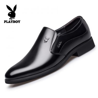 Giày da Playboy nam mùa đông Da Hàn Quốc trang phục công sở giản dị cộng với nhung nam Anh đạp giày nam