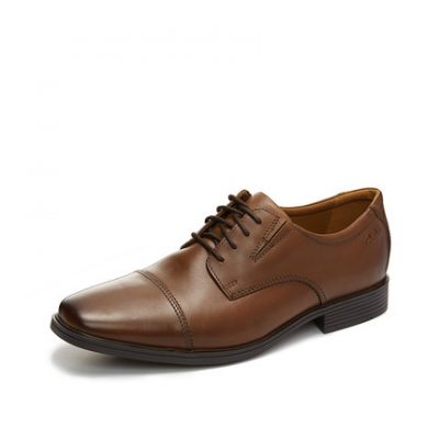 giày nam clarks 19 mùa thu cổ điển thoải mái Anh kinh doanh đầu tròn giày Tilden Cap dress giày nam