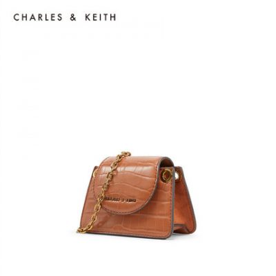 CHARLES & KEITH ví mini coin CK6-30780914 mùa thu mới chuỗi túi son môi mini nữ