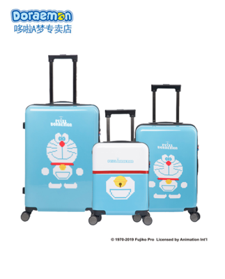 Doraemon Chính hãng Xe đẩy Vali Vali Robot Mèo Trẻ em Vali Vali Nữ Nam Nhỏ 20 Inch