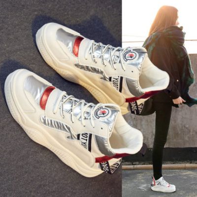 2019 mới mùa thu và mùa đông giày thể thao cao cấp cộng với giày nhung cotton hoang dã đôi giày nhỏ màu trắng giản dị cha giày nữ giày thủy triều