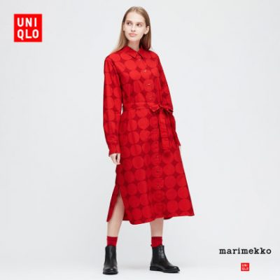 [Hợp tác thiết kế] Váy cotton cho phụ nữ / phụ huynh (áo dài tay) 426654 Uniqlo