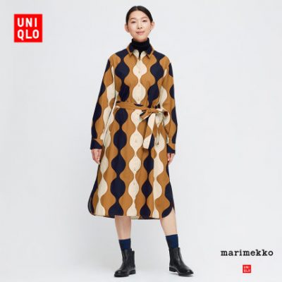 [Hợp tác thiết kế] Váy cotton cho phụ nữ / phụ huynh (áo dài tay) 426541 Uniqlo