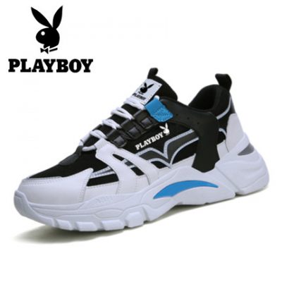 Giày nam Playboy mùa đông Xu hướng thể thao Hàn Quốc giày chạy bộ hoang dã phong cách Hồng Kông cha in giày thủy triều