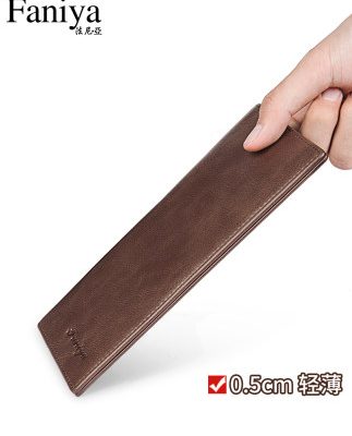 Ví nam dài 2019 Mới Da chính hãng Mỏng Thẻ giấy phép lái xe đa năng Túi đựng tất cả trong một Ví nam