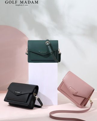 Túi GOLF Túi nữ 2019 Túi mới Messenger Túi đeo vai hoang dã Hàn Quốc Da Bà Thời trang Túi vuông nhỏ Tide