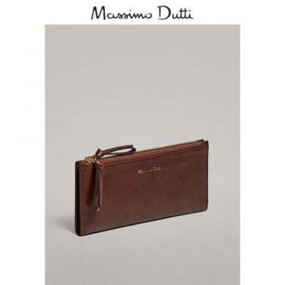 Phụ kiện Massimo Dutti Phụ nữ Ví đôi Zip Da 04650604700