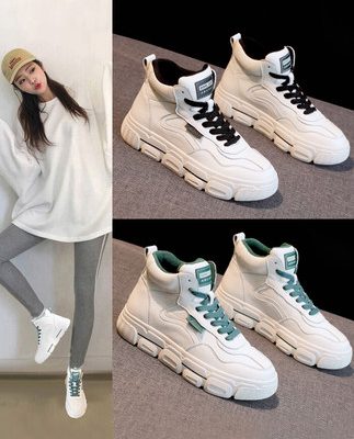 Giày Daddy Women 2019 mùa thu và mùa đông mới hoang dã cộng với đôi giày mùa thu nhung mùa đông màu trắng thể thao giản dị