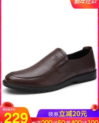 Giày nam lạc đà 2019 thu đông cộng với giày nhung công sở cho nam trung niên giày đế mềm mềm