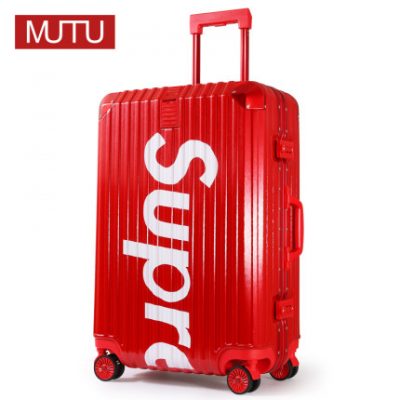 Net đỏ in vali nữ xe đẩy vali phổ bánh xe vali nam 20 inch hộp sinh viên 24 mật khẩu sup cá tính