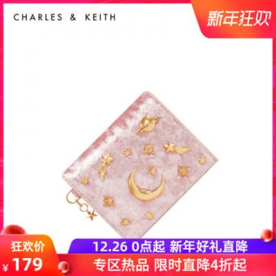 CHARLES ＆ KEITH Ví ngắn CK6-50700945 Hộp đựng thẻ đa năng Sky Moon lãng mạn