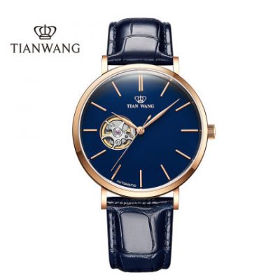 Đồng hồ nam chống nước Tianwang Đồng hồ đeo tay cơ bụng rỗng Đồng hồ đeo tay nam lớn Đồng hồ cơ 5992