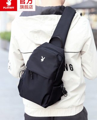 Playboy nam túi ngực đa năng túi nam vai bình thường túi Messenger túi thủy triều thương hiệu sinh viên đại học ba lô