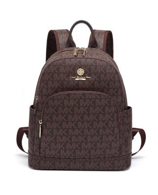 Ba lô da Pháp L MK nữ 2019 mới đầu lớp da bò thời trang hoang dã chống trộm công suất lớn ba lô lớn