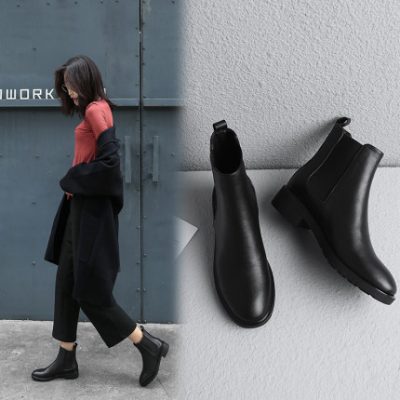 Giày nữ chồn của Belle chồn mùa thu đông 2019 Thời trang mới Martin giày nữ chính thức lưu trữ giày nhỏ ck-1