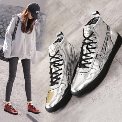 Giày cao cổ châu Âu lưới siêu đỏ đỏ giày cao cổ nữ bình thường 2019 mùa đông giày da nữ mới thời trang cộng với giày nhung