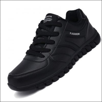 Mùa thu và mùa đông giày nam nhẹ nhẹ giày đế mềm, sóng đôi giày cha màu đen trung niên và người già giày thể thao không thấm nước