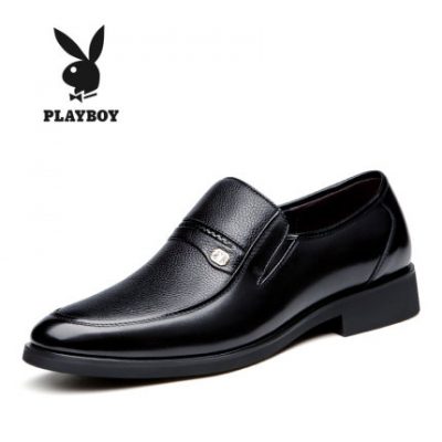 Giày nam Playboy mùa đông giày da mới Giày da nam giản dị cho nam kinh doanh chính thức mang giày trung niên đế mềm