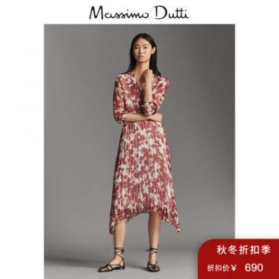 Khuyến mãi mùa thu và mùa đông Massimo Dutti của phụ nữ mùa thu và mùa đông của phụ nữ váy dài in họa tiết cổ tích váy 06702501600