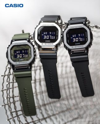 Casio flagship store GM-5600 sinh viên đồng hồ điện tử vuông nhỏ nam Casio trang web chính thức chính thức G-SHOCK