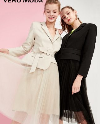 Vero Moda2019 thu đông mới tay áo hai dây giả phù hợp với váy vải tuyn | 31937C547