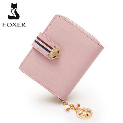 Cáo vàng khóa kéo ví nhỏ nữ ngắn 2019 ví thời trang mới nhiều thẻ chủ thẻ túi sinh viên ví tiền xu