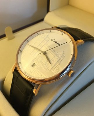 Đồng hồ đeo tay nam Caroline Automatic Mechanical Watched Thời trang nam Đồng hồ đeo tay đơn giản Slim Slim Không thấm nước Đồng hồ thông thường