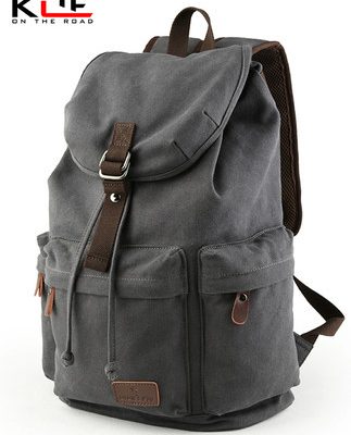 Ba lô đơn giản cho nam giới Ba lô học sinh trung học cơ sở Túi học sinh retro Máy tính ba lô công suất lớn Túi du lịch nam Túi