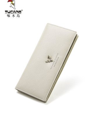 Ví Woodpecker ví da mới nữ dài mỏng Nhật Bản và Hàn Quốc ví da đơn giản và sành điệu