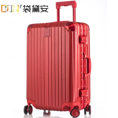 Hành lý nữ và nam sinh viên mật khẩu khung nhôm xe đẩy trường hợp bánh xe phổ quát 24 inch da trường hợp 20 inch nhỏ du lịch 28