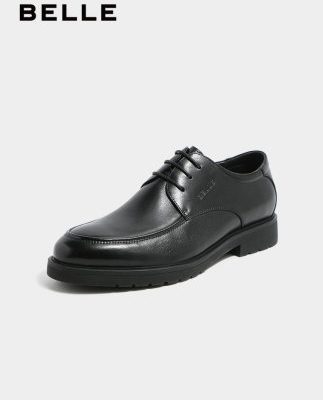 Giày nam công chúa 2019 mùa thu và mùa đông da phong cách Anh kinh doanh giày công sở giày đế thấp ren cưới chú rể 53102AM7