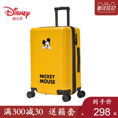 Disney vali nữ in net màu đỏ mật khẩu xe đẩy trường hợp bánh xe phổ quát Mickey vali 20 inch hộp nội trú