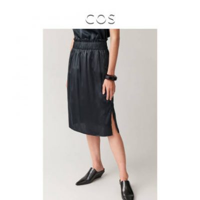 Váy nữ xẻ tà COS COS Midnight Blue 2019 Thu đông Sản phẩm mới 085777001