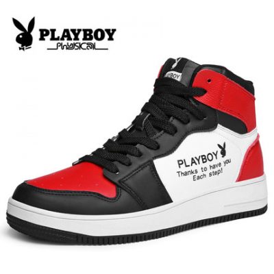 Giày Playboy aj giày nam mùa đông cộng với nhung ấm cao hoang dã giày cao cổ nam thể thao cotton Gao giày hội đồng quản trị