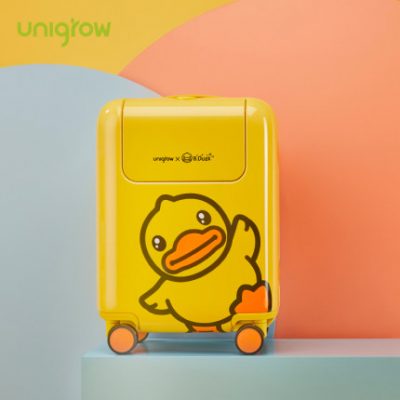 Childish B.Duck Little Yellow Duck Xe đẩy Case 17 Inch Caster Box Vali dễ thương Phía trước Mở vali du lịch
