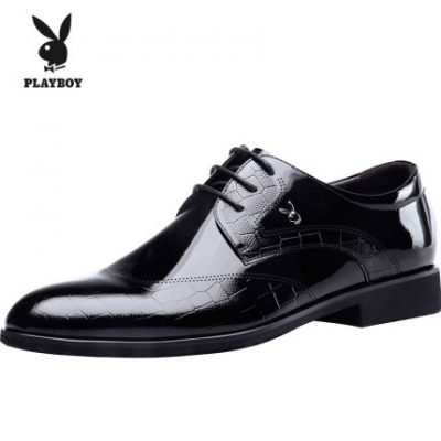 Giày nam Playboy mùa đông cộng với nhung giày công sở nam giày da nam Giày cao gót nam Giày cưới nam