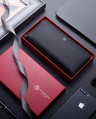 Ví nam Goldlion 2019 mới bằng da dài dây kéo ly hợp kinh doanh da thanh niên túi xách nam thủy triều