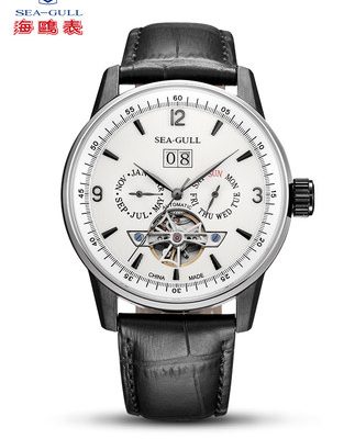 Đồng hồ Seagull Đồng hồ đeo tay nam Thời trang đa chức năng rỗng không thấm nước Đồng hồ cơ tự động 219.328 Dòng thợ thủ công khổng lồ