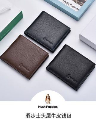 Mỹ giải trí bước nam ví nhỏ nam da ngắn lớp da bò đầu tiên thanh niên phần ngang gấp ví nam ví ví nam