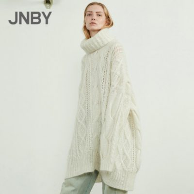JNBY / Vải Giang Nam 2019 Mùa đông Mới Đơn giản Đơn giản Đơn giản Áo cổ lọ Mohair Đan
