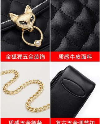 Cáo vàng mùa thu và túi mùa đông nữ 2019 mới đen hình thoi chuỗi túi xách nữ thời trang hoang dã đeo vai vai thủy triều
