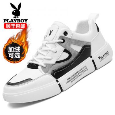 Giày nam Playboy mùa đông cộng với nhung ấm 2019 giày mới xu hướng giày Hàn Quốc giày thể thao