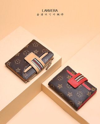 Ví nữ ngắn phần 2019 mới đa chức năng nhấn màu nữ ck nhỏ ví gấp dây kéo thay đổi gói thẻ nhỏ