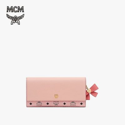 MCM MINA VISETOS BOW CHARM Ví lớn Tri gấp