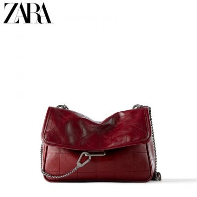 Túi đeo chéo nữ màu đỏ của ZARA Túi đeo chéo vai mềm màu đỏ 16657510022