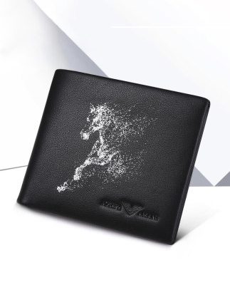 Ví nam Zhuo Fan Armani 2019 ví nam bằng da nam ngắn ví nam thương hiệu ví thanh niên mới